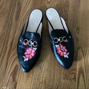 Kate Spade Embroidered Mules
